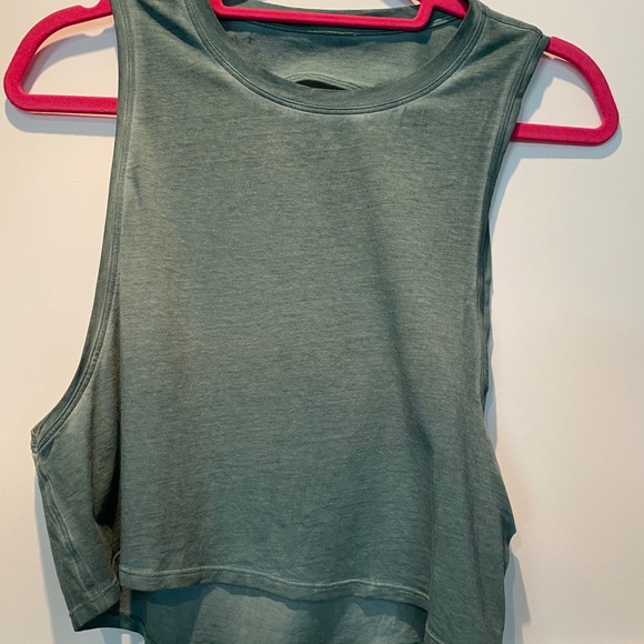 lululemon athletica Tops - LuluLemon Cut Back Crop Tank Mint Green 4